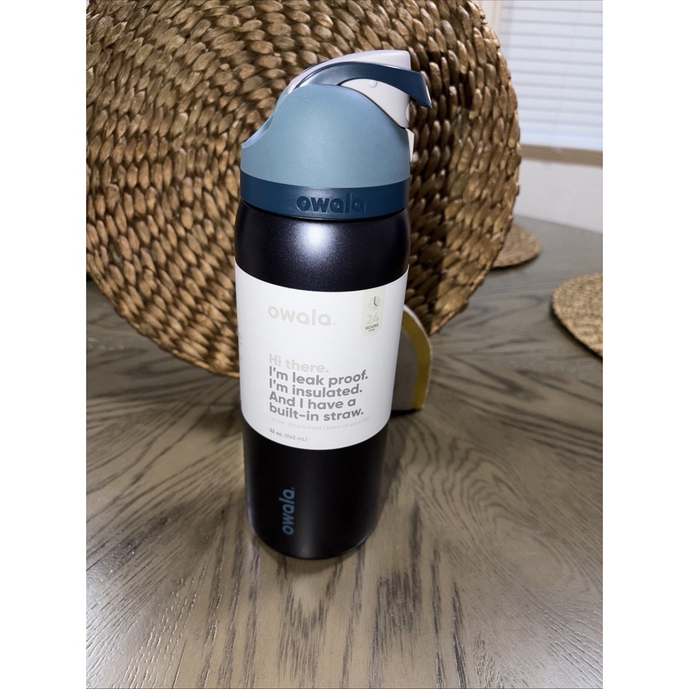 NWT Owala Blue Steel 32fl oz Stainless Steel FreeSip Water Bottle Limited EDT